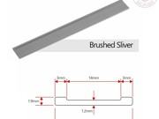 Flat Bar - 20mm x 2mm - Satin Silver